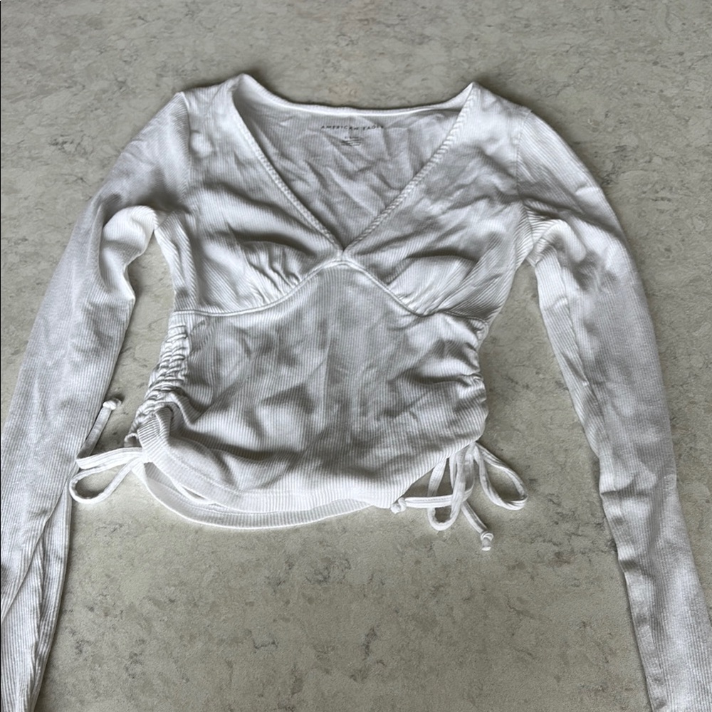 American Eagle Outfitters White Long Sleeve Tee